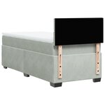 vidaXL Sommier à lattes de lit et matelas Gris clair 100x200cm Velours
