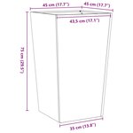 vidaXL Jardinières 2 Pièces anthracite 45x45x75 cm acier