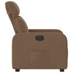 vidaXL Fauteuil inclinable électrique Marron Tissu