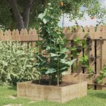 vidaXL Supports pour plantes de jardin 3 anneaux 5Pièces Vert 75 cm Acier