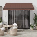 vidaXL Auvent rétractable automatique avec LED marron 300x250 cm