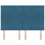 vidaXL Tête de lit Chic en motifs de blocs de diamant bleu marine 140 cm Velours