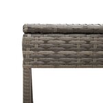 vidaXL Chaise longue avec table et coussin gris résine tressée