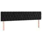vidaXL Têtes de lit 2 Pièces Noir 100x7x78/88 cm Velours