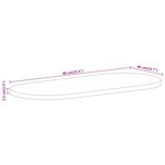 vidaXL Dessus de table 80x40x2 5 cm ovale bois massif de manguier brut