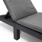 Keter Chaise longue avec coussin Daytona Graphite