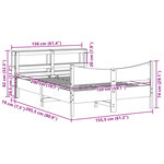 vidaXL Cadre de lit avec tête de lit blanc 150x200 cm bois pin massif