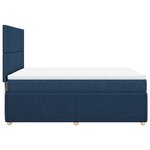 vidaXL Sommier à lattes de lit avec matelas Bleu 160x200 cm Tissu