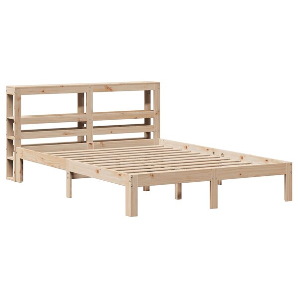 vidaXL Cadre de lit avec tête de lit 120x200 cm bois de pin massif