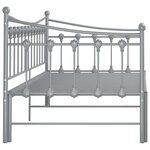 vidaXL Cadre de canapé-lit extensible Gris Métal 90x200 cm