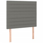 vidaXL Sommier à lattes de lit avec matelas Gris foncé 120x200cm Tissu