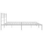 vidaXL Cadre de lit métal avec tête de lit blanc 200x200 cm
