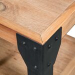 vidaXL Tables de chevet 2 Pièces Bois d'acacia massif Acier 40x30x54 cm