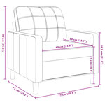 vidaXL Fauteuil Noir 60 cm Velours