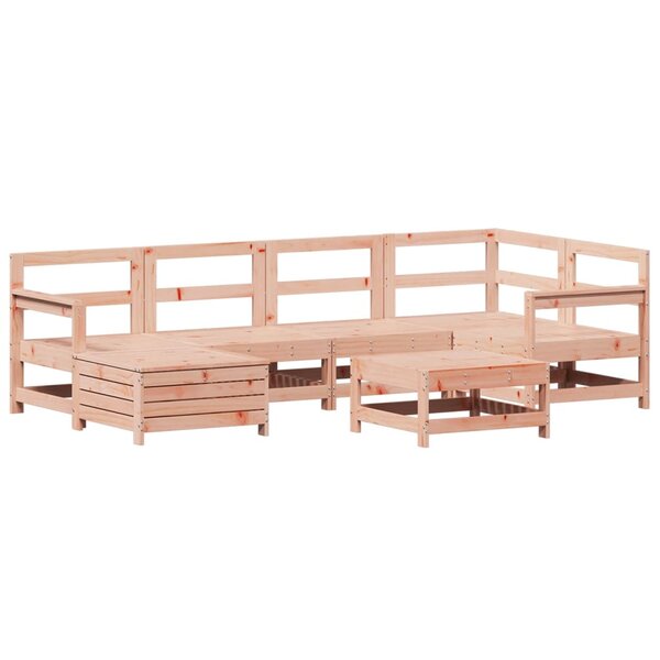 vidaXL Salon de jardin 7 Pièces bois massif sapin de douglas