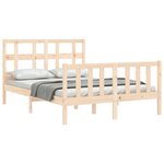 vidaXL Cadre de lit avec tête de lit 120x200 cm bois massif