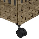 vidaXL Panier à linge avec roulettes 66x35x60 cm résine tressée