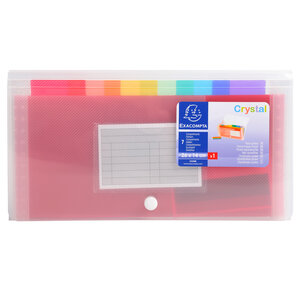 Trieur pocket PP 7 Compartiments 14x26 CRYSTAL x 5 EXACOMPTA