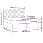 vidaXL Sommier à lattes de lit et matelas Gris foncé 180x200cm Velours