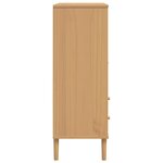 vidaXL Buffet SENJA aspect rotin marron 90x40x112cm bois massif de pin