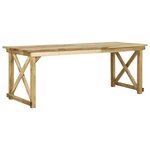 vidaXL Table de jardin 200x79x75 cm Bois de pin imprégné