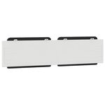 vidaXL Coussin de tête de lit noir et blanc 200 cm similicuir