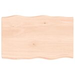 vidaXL Dessus de table bois massif non traité bordure assortie
