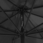 vidaXL Parasol d'extérieur avec mât en métal 390 cm anthracite