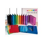 Classeur 4 anneaux 30mm carton recouvert papier a4 32x26cm dos 4cm coloris bleu EXACOMPTA