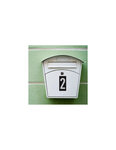 THIRARD - Plaque de signalisation 2  marquage blanc sur fond noir  panneau ABS à visser  56x120mm