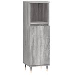 vidaXL Ensemble de meubles de salle de bain 3 Pièces Sonoma gris