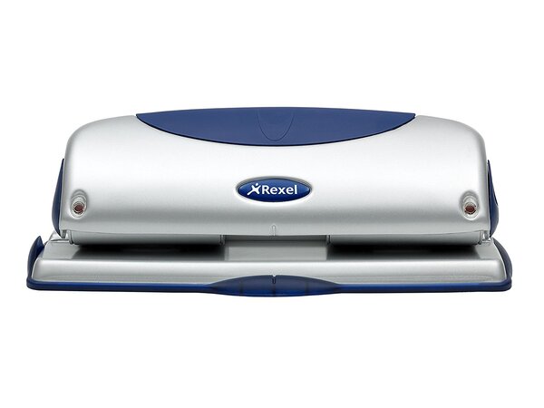 P425 Perforateur 4 trous argent/bleu REXEL