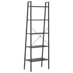 vidaXL Étagère sur pied 5 niveaux Noir 56x35x174 cm