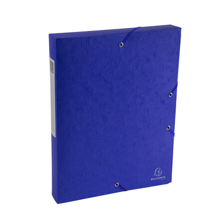 Boite De Classement Exabox Dos 40mm Carte Lustrée Scotten - A4 - Bleu - X 10 - Exacompta