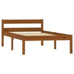 vidaXL Cadre de lit Marron miel Bois de pin massif 100x200 cm