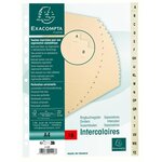 Intercalaires Imprimés Carte Peau 155g 18 Positions De A À Z - A4 - Ivoire - X 10 - Exacompta