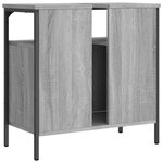 vidaXL Armoire lavabo de salle de bain sonoma gris 60x30x60 cm