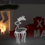 vidaXL Décoration de Noël de renne avec maille 306 LED 60x24x89 cm