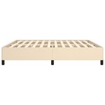 vidaXL Cadre de lit Crème 200 x 200 cm Tissu
