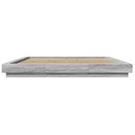 vidaXL Cadre de lit sonoma gris 200x200 cm bois d'ingénierie