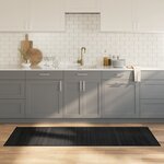 vidaXL Tapis rectangulaire noir 70x200 cm bambou