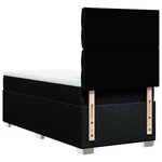 vidaXL Sommier à lattes de lit et matelas Noir 80x200 cm Tissu