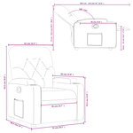 vidaXL Fauteuil inclinable Crème Similicuir