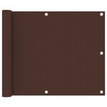 vidaXL Écran de balcon Marron 75x400 cm Tissu Oxford