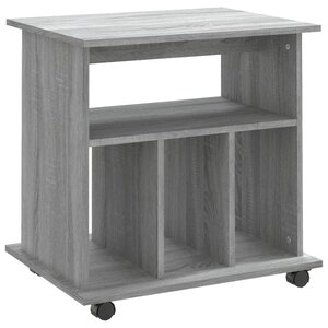 vidaXL Armoire roulante Sonoma gris 60x45x60 cm Bois d'ingénierie