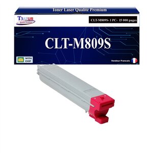 T3AZUR - Toner compatible avec Samsung CLT-M809S pour Samsung CLX-9201NA CLX-9251NA CLX-9301NA MultiXpress C9201NA C9251NA C9301NA- Magenta