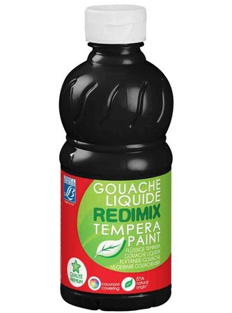 Gouache liquide 250 ml noir lefranc bourgeois