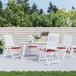 vidaXL Coussins de chaise de jardin lot de 4 rouge bordeaux 40x40x4 cm