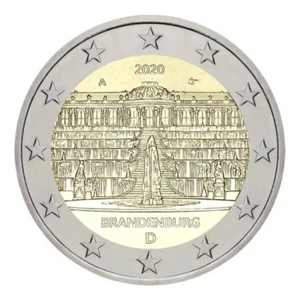 2 euros commémoratives Allemagne 2020 Brandebourg - les 5 ateliers.