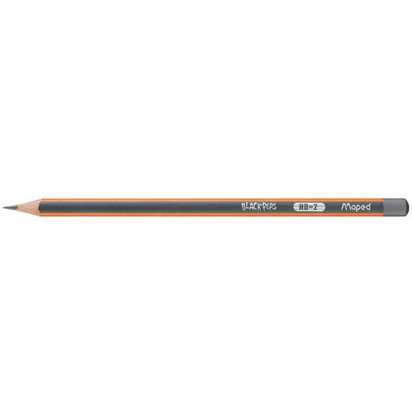 Boite de 12 crayons à papier black'peps bout gomme hb maped